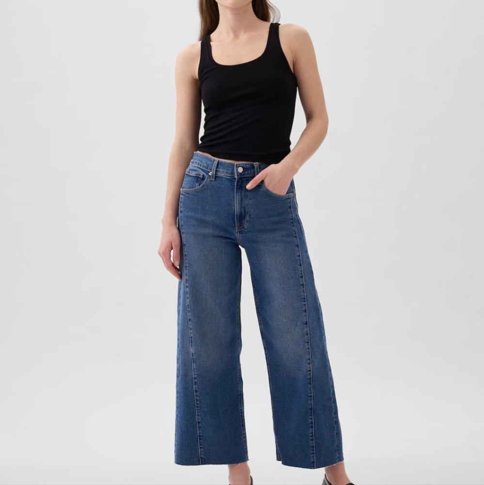 GAP high rise stride ankle jean